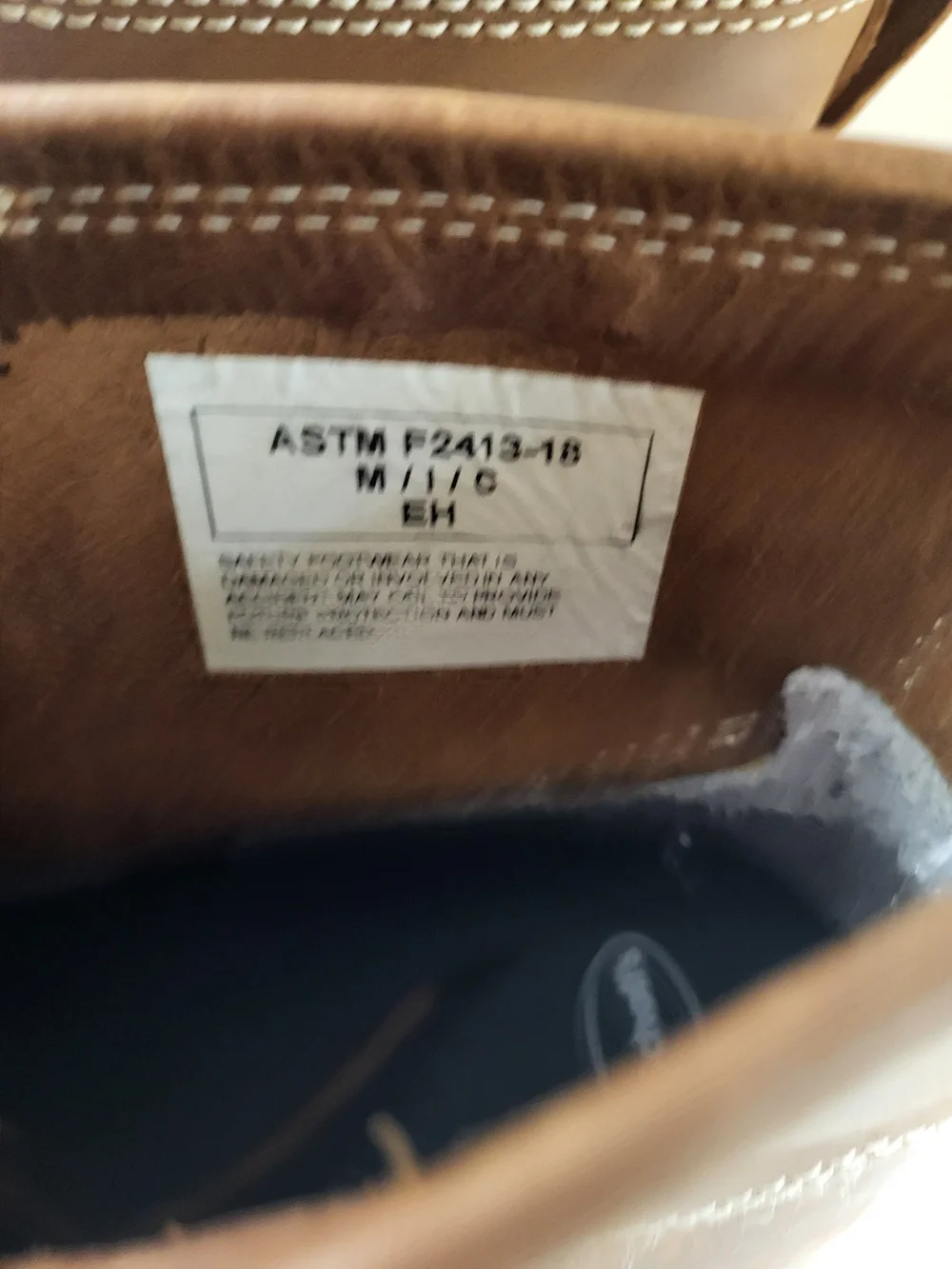 Brazos Men's Tan Leather Work Boots - Lace-Up Construction, Size 12